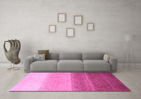 Machine Washable Abstract Pink Modern Rug, wshabs4293pnk