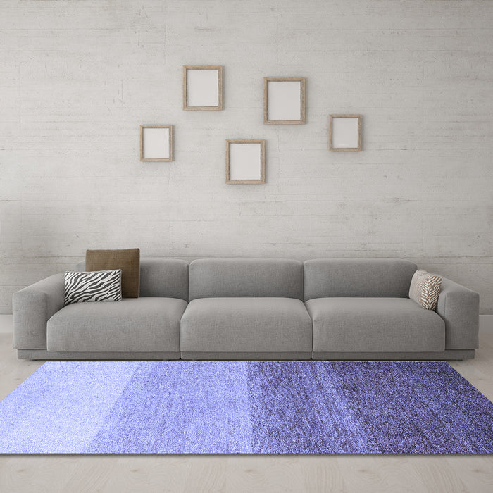Machine Washable Abstract Blue Modern Rug in a Living Room, wshabs4293blu
