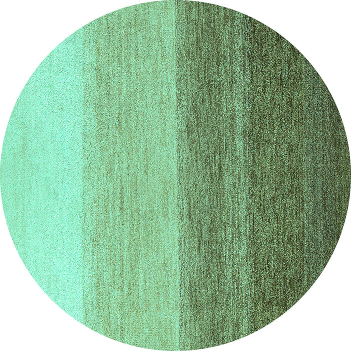 Round Abstract Turquoise Modern Rug, abs4293turq