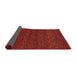 Sideview of Abstract Red Modern Rug, abs4294