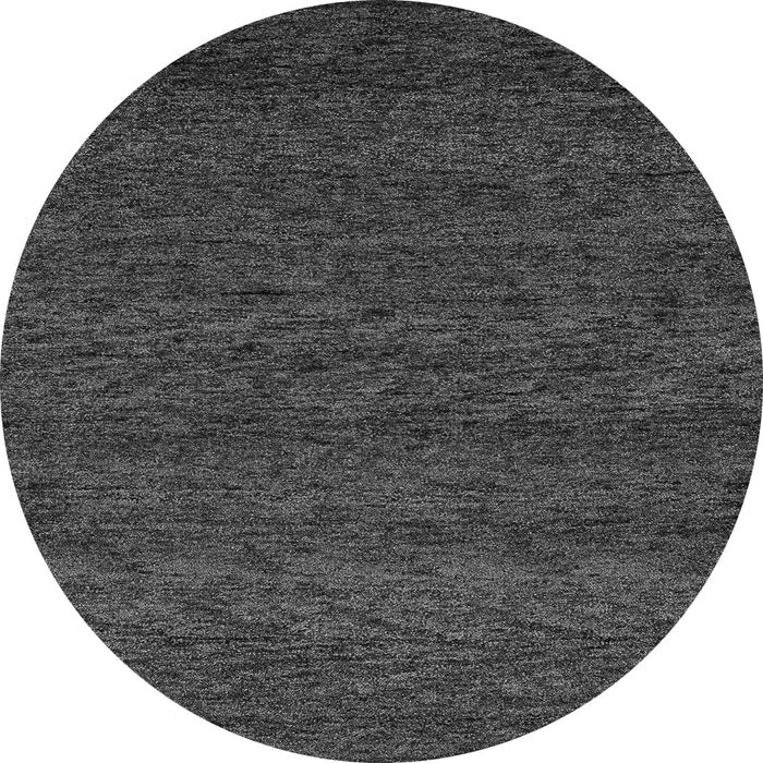 Round Machine Washable Abstract Gray Modern Rug, wshabs4294gry