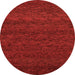 Round Machine Washable Abstract Orange Modern Area Rugs, wshabs4294org