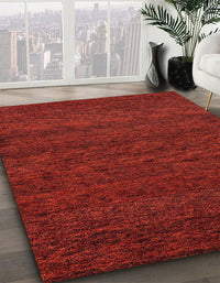 Abstract Red Modern Rug, abs4294