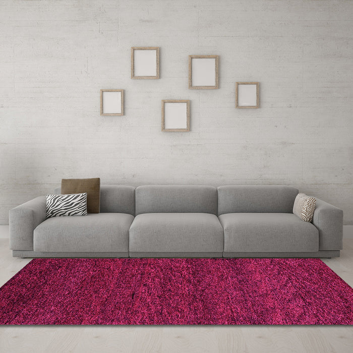Machine Washable Abstract Pink Modern Rug in a Living Room, wshabs4294pnk