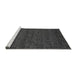 Sideview of Machine Washable Abstract Gray Modern Rug, wshabs4294gry