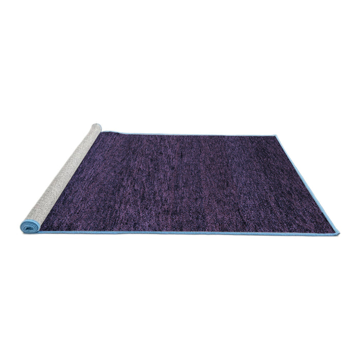 Sideview of Machine Washable Abstract Blue Modern Rug, wshabs4294blu