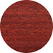 Round Machine Washable Abstract Tomato Red Rug, wshabs4294