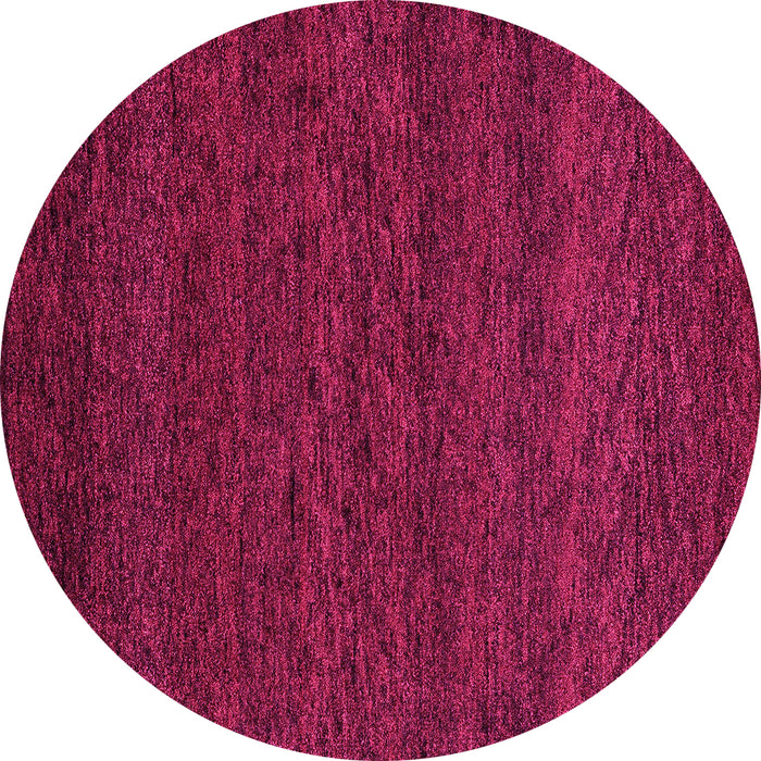 Round Machine Washable Abstract Pink Modern Rug, wshabs4294pnk