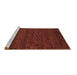 Sideview of Machine Washable Abstract Brown Modern Rug, wshabs4294brn