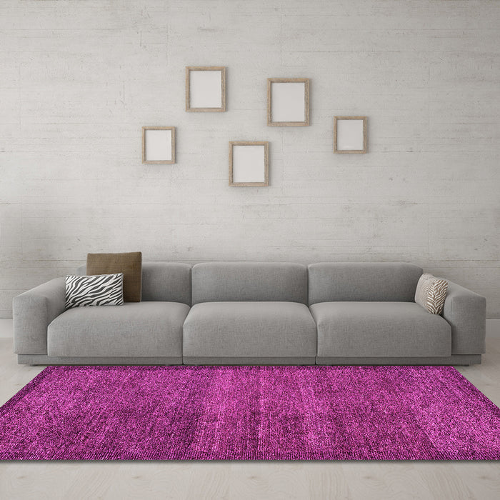 Machine Washable Abstract Pink Modern Rug in a Living Room, wshabs4295pnk