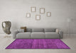 Machine Washable Abstract Purple Modern Area Rugs in a Living Room, wshabs4295pur