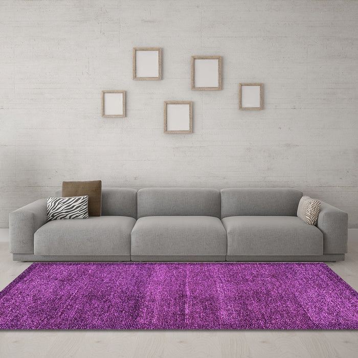 Machine Washable Abstract Purple Modern Area Rugs in a Living Room, wshabs4295pur