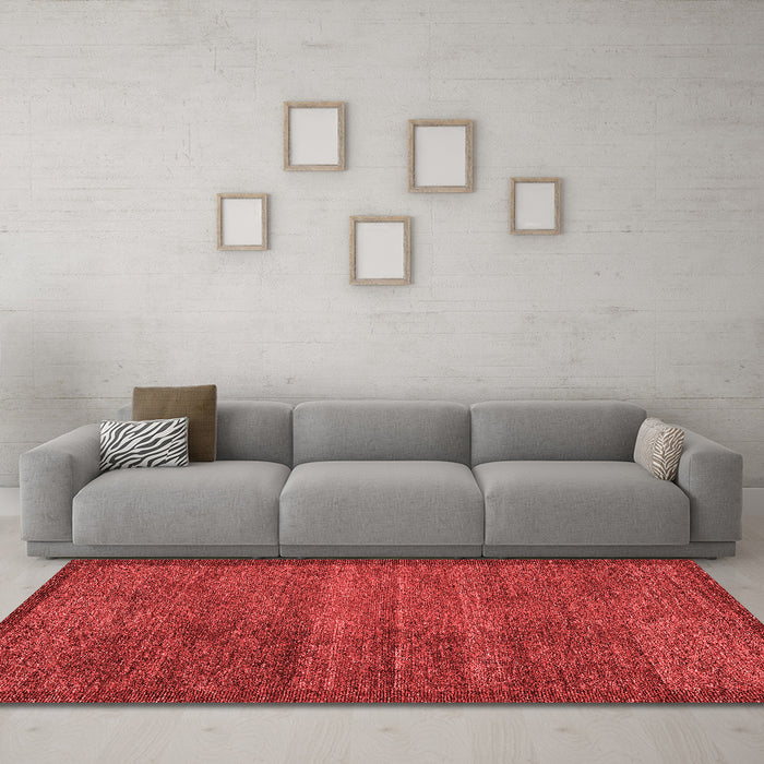 Modern Red Washable Rugs