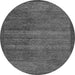 Round Machine Washable Abstract Gray Modern Rug, wshabs4295gry