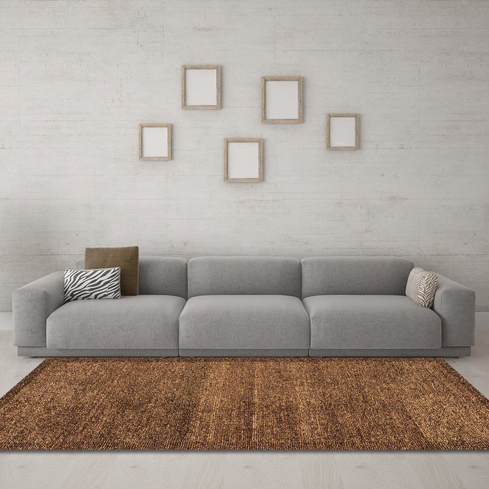 Machine Washable Abstract Brown Modern Rug in a Living Room,, wshabs4295brn