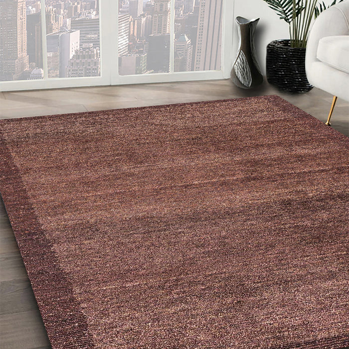 Machine Washable Abstract Vermilion Red Rug in a Family Room, wshabs4295