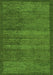 Machine Washable Abstract Green Modern Area Rugs, wshabs4295grn