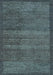 Machine Washable Abstract Light Blue Modern Rug, wshabs4295lblu