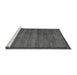 Sideview of Machine Washable Abstract Gray Modern Rug, wshabs4295gry