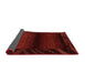 Sideview of Abstract Saffron Red Modern Rug, abs4296