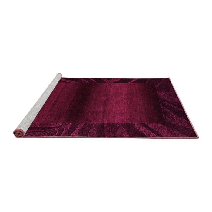 Sideview of Machine Washable Abstract Pink Modern Rug, wshabs4296pnk