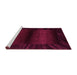 Sideview of Machine Washable Abstract Pink Modern Rug, wshabs4296pnk