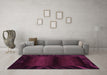 Machine Washable Abstract Purple Modern Area Rugs in a Living Room, wshabs4296pur