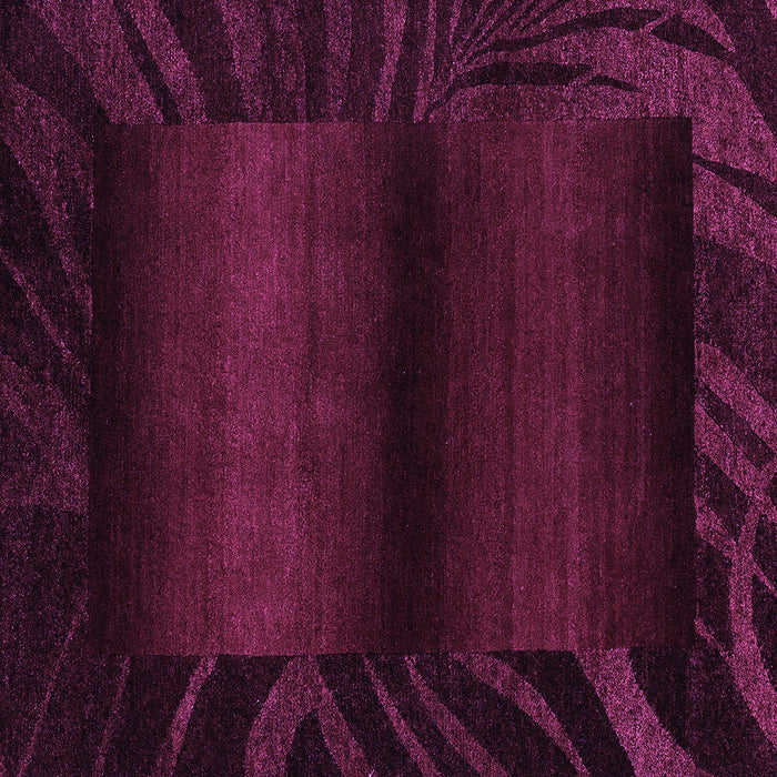 Square Abstract Purple Modern Rug, abs4296pur