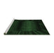 Sideview of Machine Washable Abstract Emerald Green Modern Area Rugs, wshabs4296emgrn