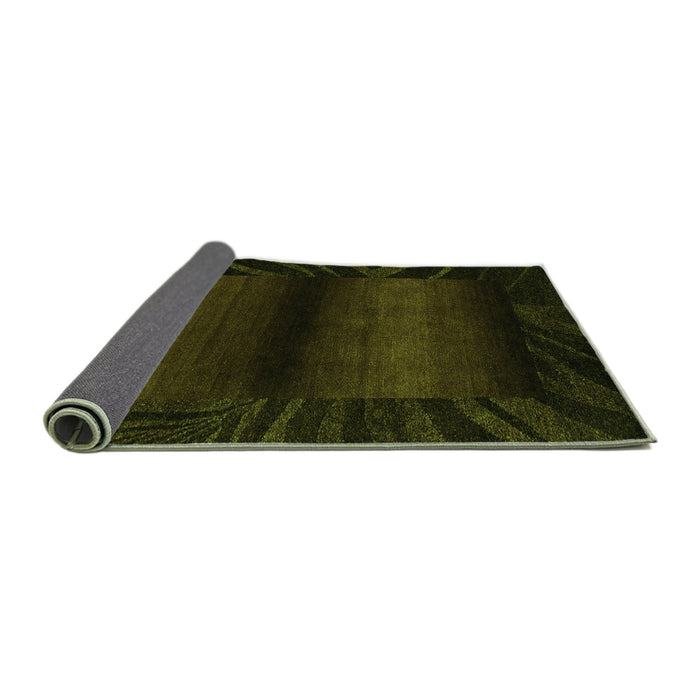 Sideview of Abstract Green Modern Rug, abs4296grn