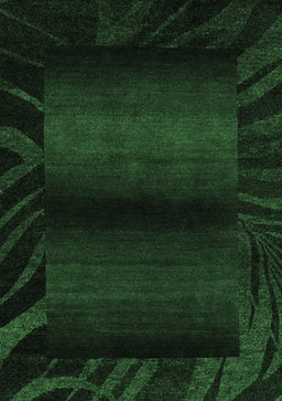 Abstract Emerald Green Modern Rug, abs4296emgrn
