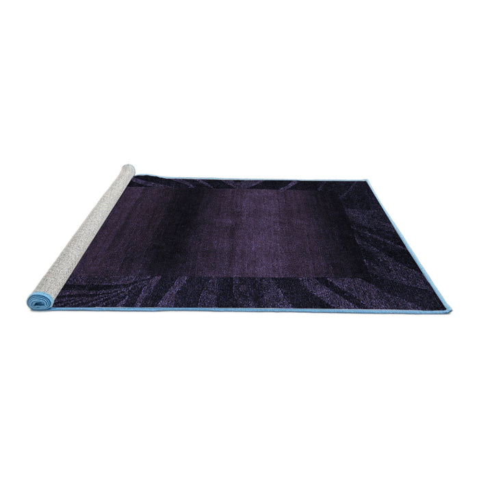 Sideview of Machine Washable Abstract Blue Modern Rug, wshabs4296blu