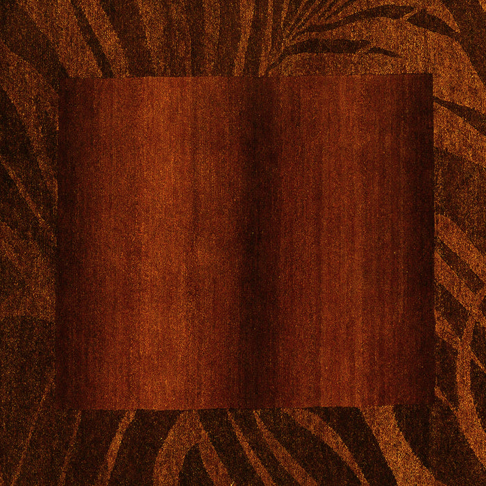 Square Abstract Yellow Modern Rug, abs4296yw