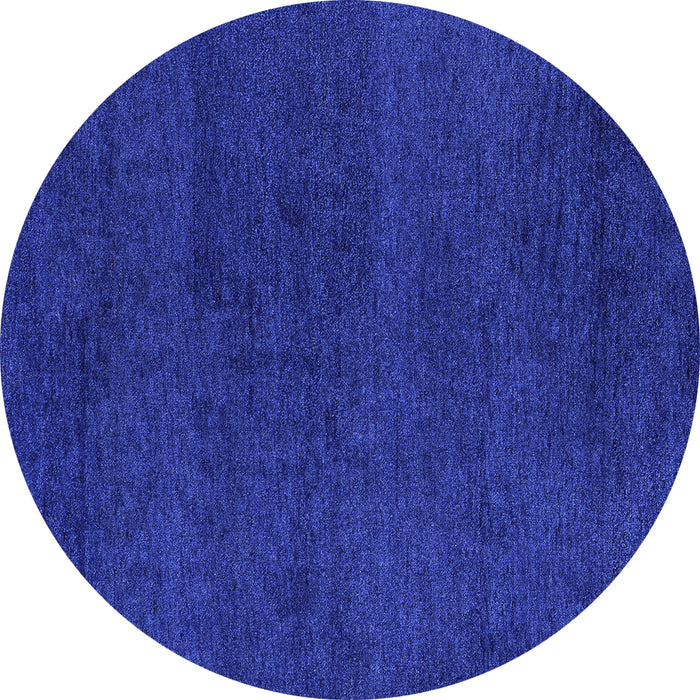 Round Machine Washable Abstract Blue Modern Rug, wshabs4297blu