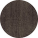 Round Abstract Brown Modern Rug, abs4297brn