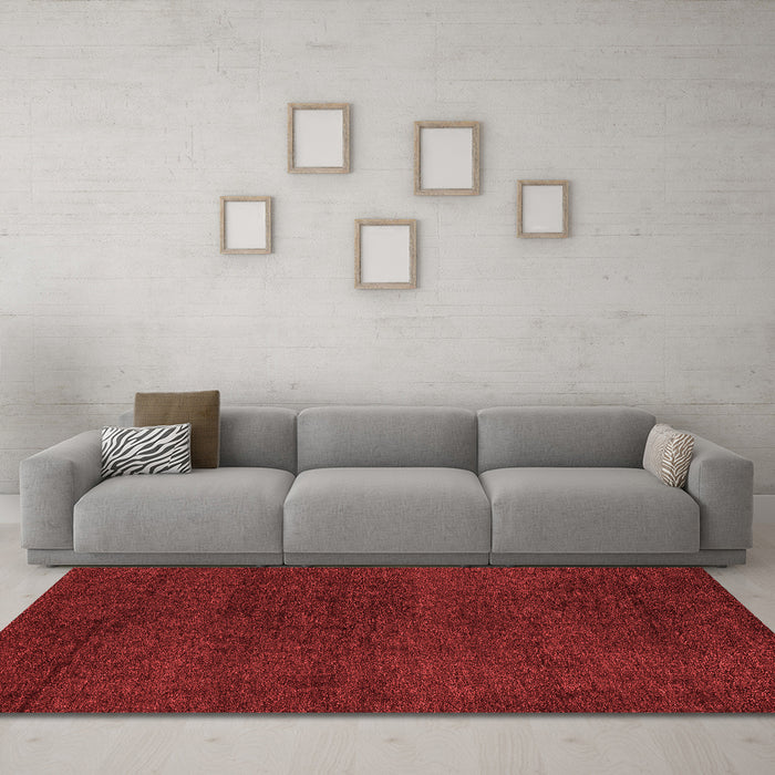 Modern Red Washable Rugs