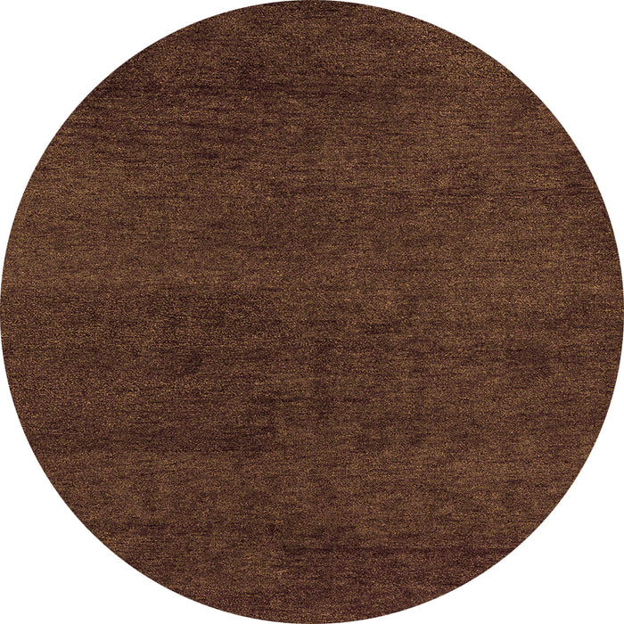 Round Abstract Orange Modern Rug, abs4297org