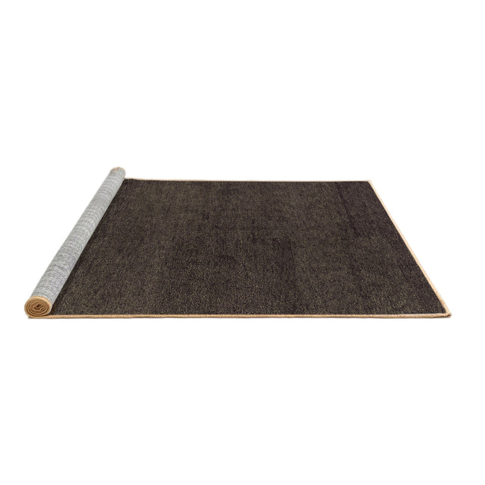 Sideview of Machine Washable Abstract Brown Modern Rug, wshabs4297brn