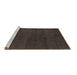 Sideview of Machine Washable Abstract Brown Modern Rug, wshabs4297brn