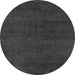 Round Machine Washable Abstract Gray Modern Rug, wshabs4297gry