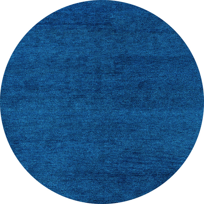 Round Abstract Light Blue Modern Rug, abs4297lblu