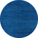 Round Abstract Light Blue Modern Rug, abs4297lblu