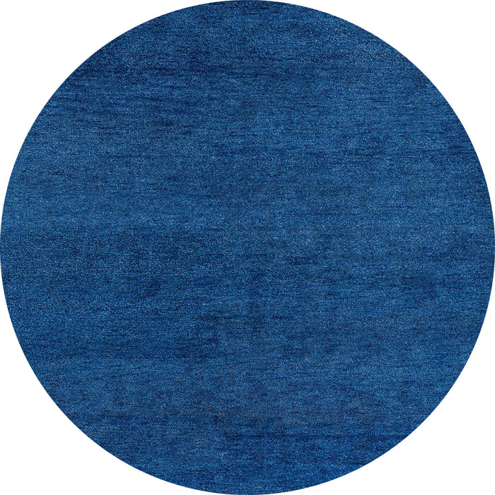 Round Abstract Blue Modern Rug, abs4297