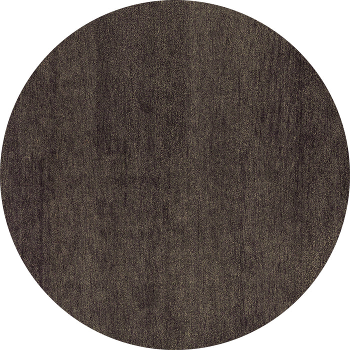 Round Machine Washable Abstract Brown Modern Rug, wshabs4297brn