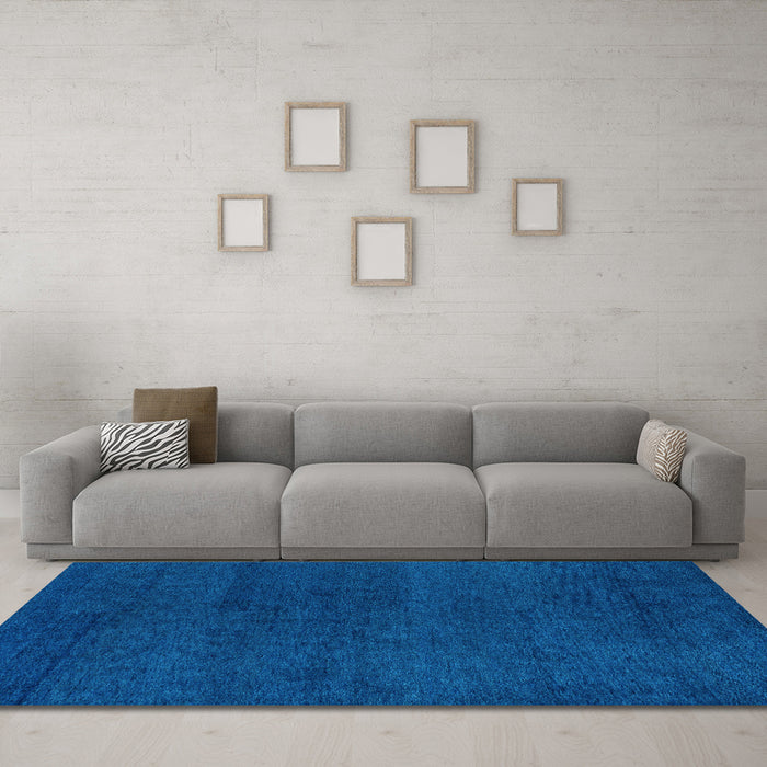 Machine Washable Abstract Light Blue Modern Rug in a Living Room, wshabs4297lblu