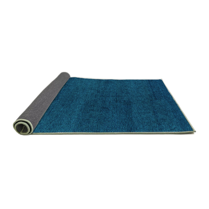 Sideview of Abstract Turquoise Modern Rug, abs4297turq