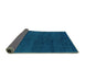 Sideview of Abstract Turquoise Modern Rug, abs4297turq