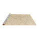 Sideview of Machine Washable Abstract Brown Sugar Brown Rug, wshabs4298