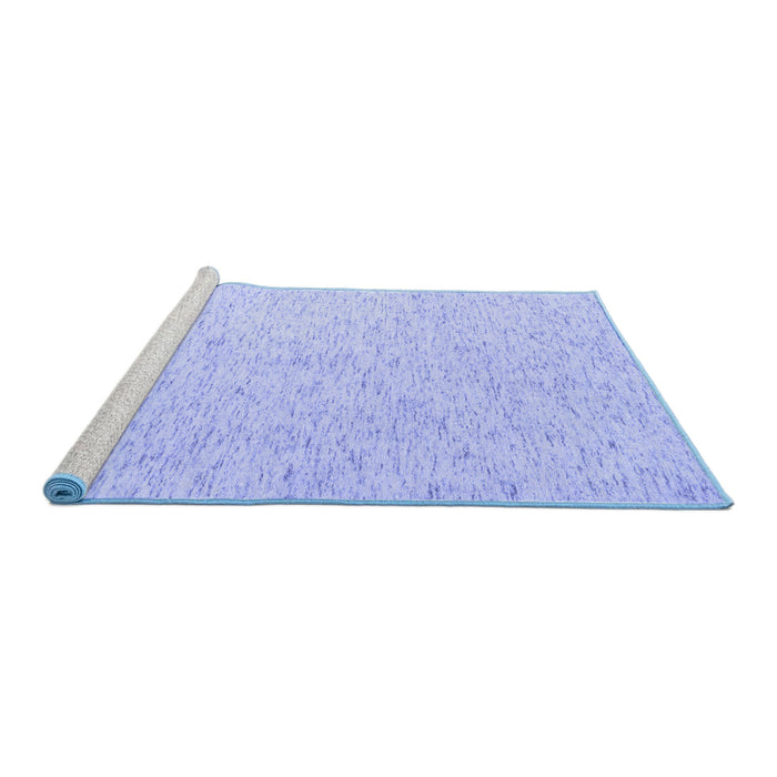 Sideview of Machine Washable Solid Blue Modern Rug, wshabs4298blu