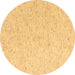 Round Machine Washable Solid Brown Modern Rug, wshabs4298brn